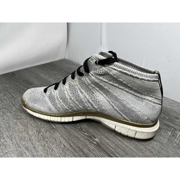 Nike Free Flyknit Chukka Gold Trophy 640652-100 Men’s US Size 10 MISSING INSOLES - Picture 7 of 12